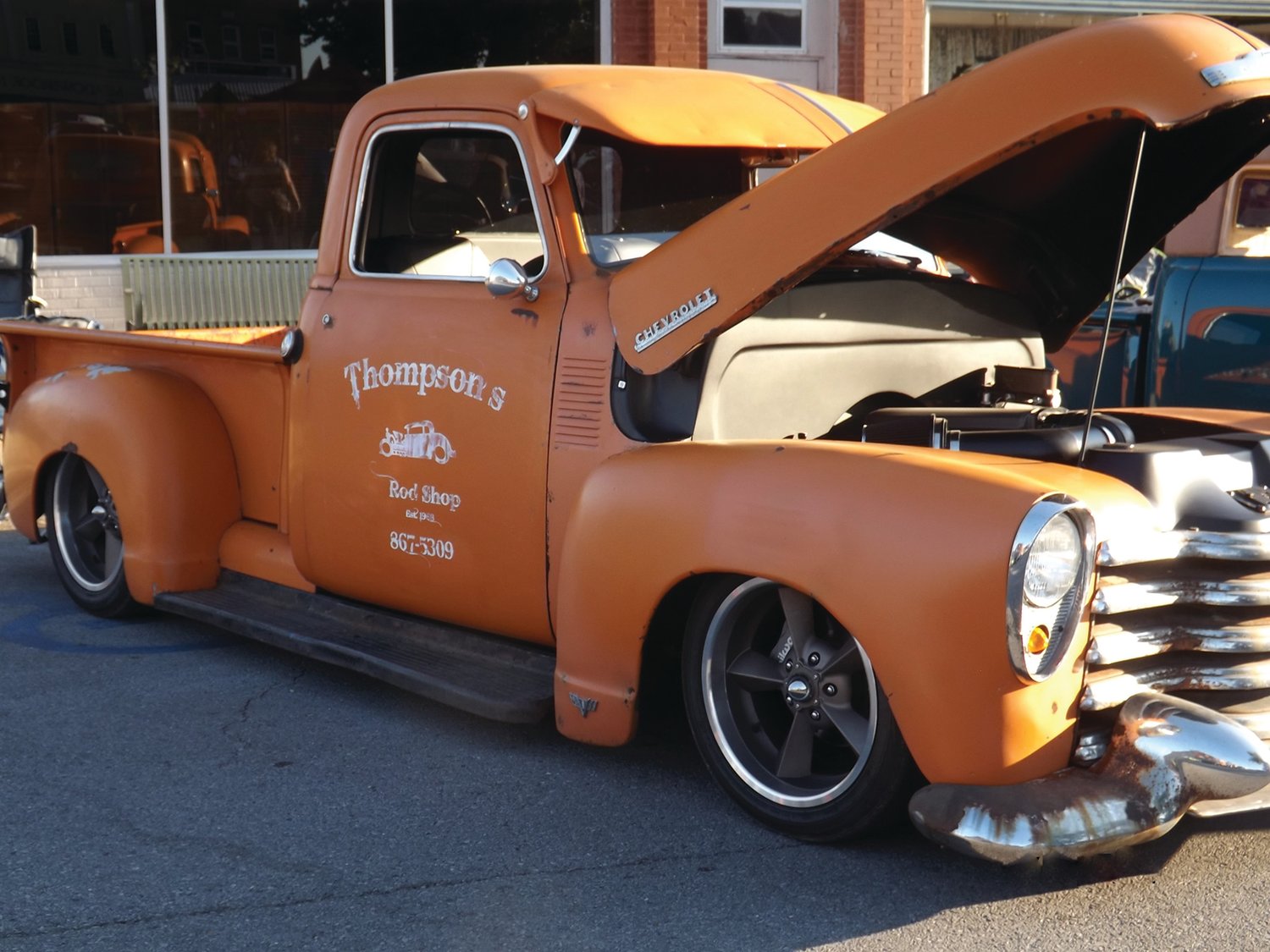 Thompson’s Rod Shop Chevy was an award winner at the Car Show.